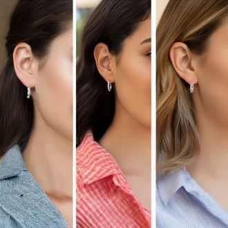 3 Pairs Of Diamond Hoop Earrings For An Amazing Price!
