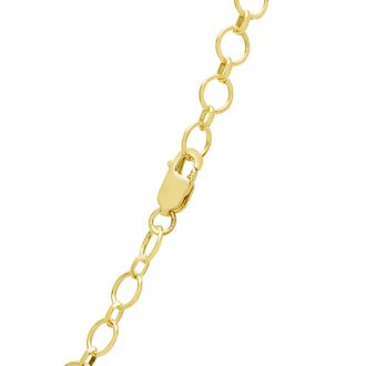 3 Carat Fancy Shape Lab Grown Diamond Station Necklace In 14 Karat Yellow Gold, 18 Inches