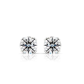 2 Carat Lab Grown Diamond Stud Earrings In White Gold