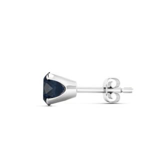 2 Carat Sapphire Stud Earrings In White Gold