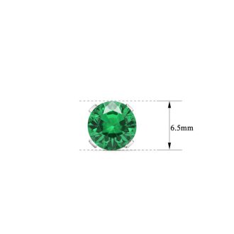 2 Carat Emerald Stud Earrings In White Gold