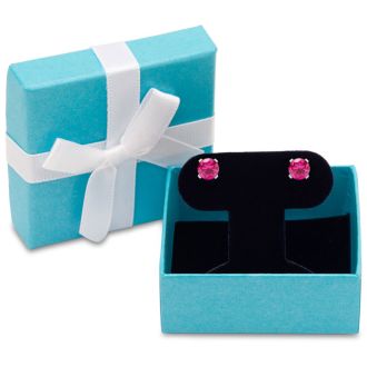 2 Carat Pink Topaz Stud Earrings In White Gold