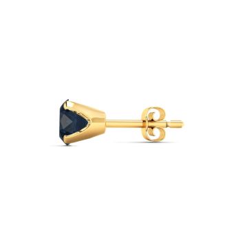 2 Carat Sapphire Stud Earrings In Yellow Gold