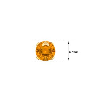 2 Carat Citrine Stud Earrings In Yellow Gold