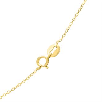 1 Carat Citrine Solitaire Necklace In Yellow Gold With Free Chain