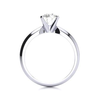 1 1/2 Carat Lab Grown Diamond Solitaire Ring In Sterling Silver