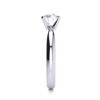 1 1/2 Carat Lab Grown Diamond Solitaire Ring In Sterling Silver