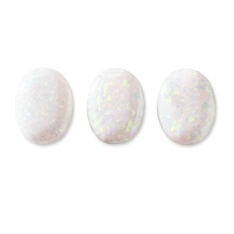 16x12mm Oval Shape Created Opal Gemstones, Each Weighing 3 Carats - 9 Carats Total