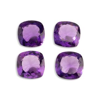 11mm Cushion Shape Hydro Amethyst Gemstones, Each Weighing 4 1/2 Carats - 18 Carats Total
