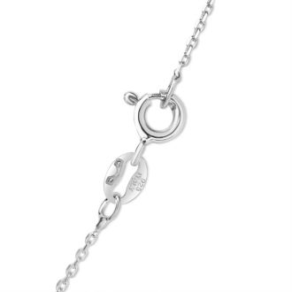 1/4 Carat Diamond Cross Necklace In Sterling Silver With Free Chain, 18 Inches
