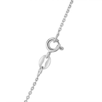 1/2 Carat Diamond Cross Necklace In Sterling Silver With Free Chain, 18 Inches