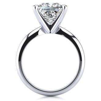 2.50 Carat Princess Cut Diamond Solitaire Engagement Ring In 14K White Gold