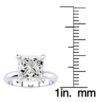 2.50 Carat Princess Cut Diamond Solitaire Engagement Ring In 14K White Gold
