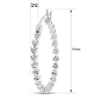 3 Pairs Of Diamond Hoop Earrings For An Amazing Price!
