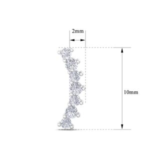 D Flawless Diamonds™ 0.14 Carat Diamond Journey Stud Earrings In Sterling Silver