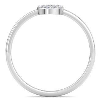 D Flawless Diamonds™ 1/10 Carat Diamond Circle Ring In Sterling Silver