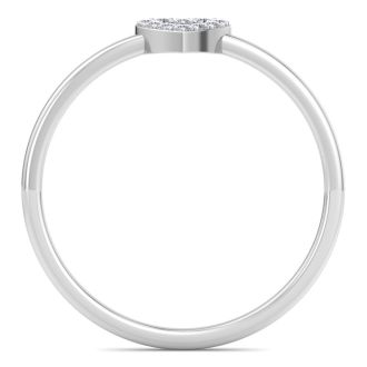 D Flawless Diamonds™ 1/10 Carat Diamond Heart Ring In Sterling Silver