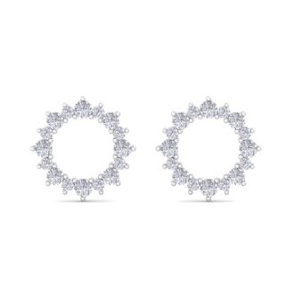 D Flawless Diamonds™ 1/2 Carat Diamond Sun Stud Earrings In Sterling Silver
