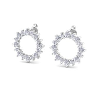 D Flawless Diamonds™ 1/2 Carat Diamond Sun Stud Earrings In Sterling Silver