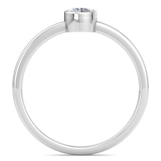 D Flawless Diamonds™ 0.17 Carat Diamond Bezel Set Solitaire Ring In Sterling Silver