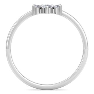 D Flawless Diamonds™ 0.16 Carat Diamond Three Stone Ring In Sterling Silver