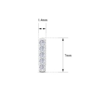 D Flawless Diamonds™ 0.07 Carat Diamond Bar Earrings In Sterling Silver