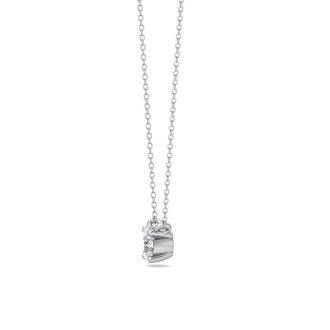 D Flawless Diamonds™ 1/10 Carat Diamond Solitaire Necklace In Sterling Silver, 18 Inches
