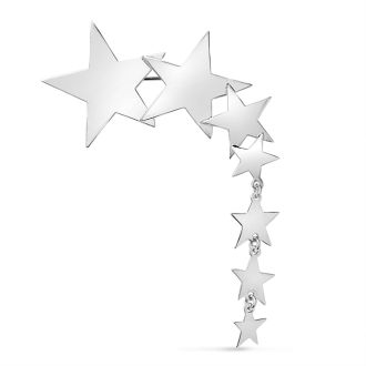 Estate Jewelry Vintage Lucky Seven Stars Brooch In Sterling Silver