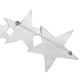 Estate Jewelry Vintage Lucky Seven Stars Brooch In Sterling Silver