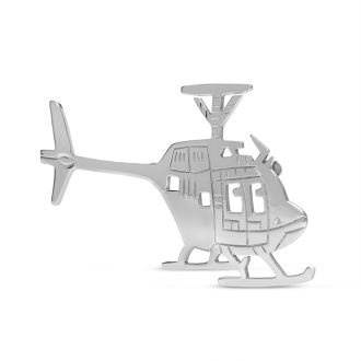 Estate Jewelry Vintage Helicopter Brooch In Sterling Silver