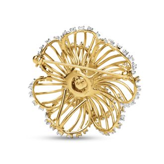 Estate Jewelry Vintage 2 Carat Diamond Necklace In 14 Karat Yellow Gold