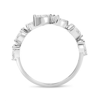 Estate Jewelry 2.28 Carat Diamond Fancy Ring In 14K White Gold, Size 7