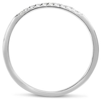 0.05 Carat Diamond Wedding Band In 14 Karat White Gold