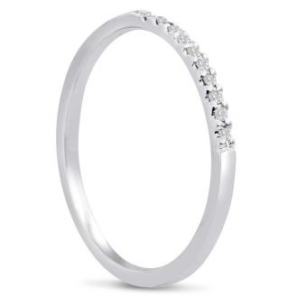 0.05 Carat Diamond Wedding Band In 14 Karat White Gold