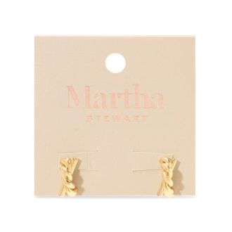 Martha Stewart Textured Gold Hoop Earrings