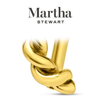 Martha Stewart Textured Gold Hoop Earrings