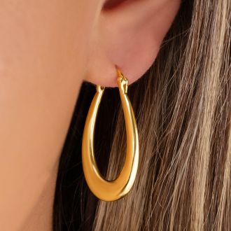 Bruno Magli Perla Gold Hoop Earrings