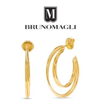 Bruno Magli Lucia Gold Hoop Earrings