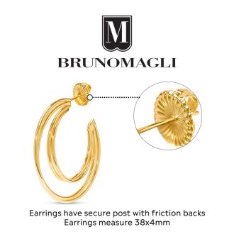 Bruno Magli Lucia Gold Hoop Earrings