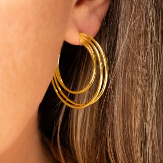 Bruno Magli Lucia Gold Hoop Earrings