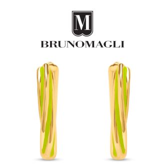 Bruno Magli Serena Gold Hoop Earrings, Verde