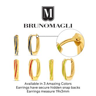 Bruno Magli Serena Gold Hoop Earrings, Rossa