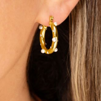 Bruno Magli Elisabetta Gold Hoop Earrings
