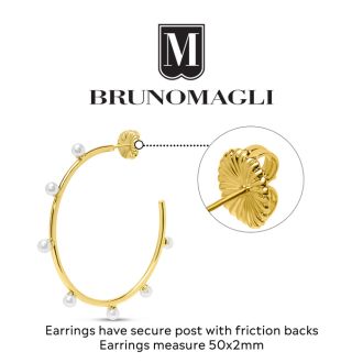 Bruno Magli Evelina Gold Hoop Earrings