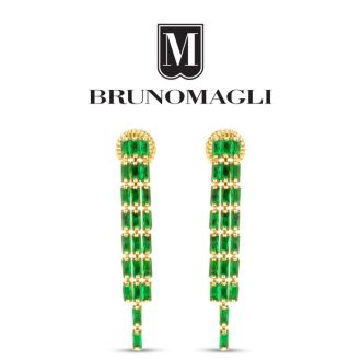 Bruno Magli Gabriella Gold Earrings, Smeraldo