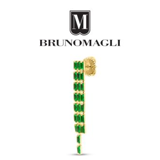 Bruno Magli Gabriella Gold Earrings, Smeraldo
