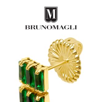 Bruno Magli Gabriella Gold Earrings, Smeraldo