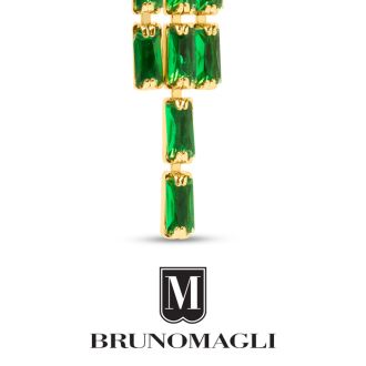 Bruno Magli Gabriella Gold Earrings, Smeraldo