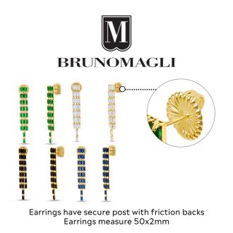 Bruno Magli Gabriella Gold Earrings, Zaffiro
