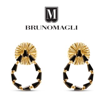 Bruno Magli Stefania Gold Earrings, Nera
